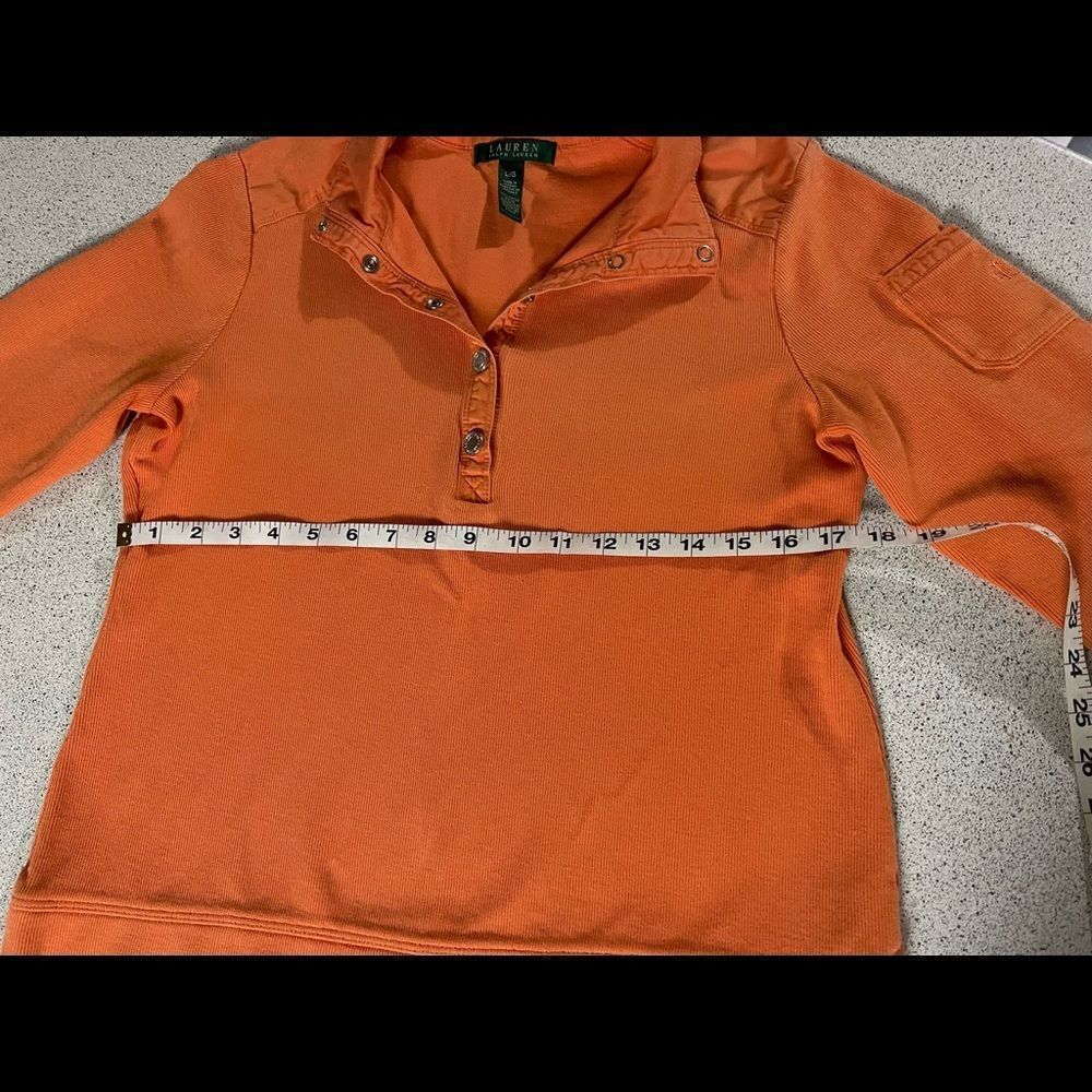 Lauren by Ralph Lauren orange cotton sweater - Picture 2 of 8